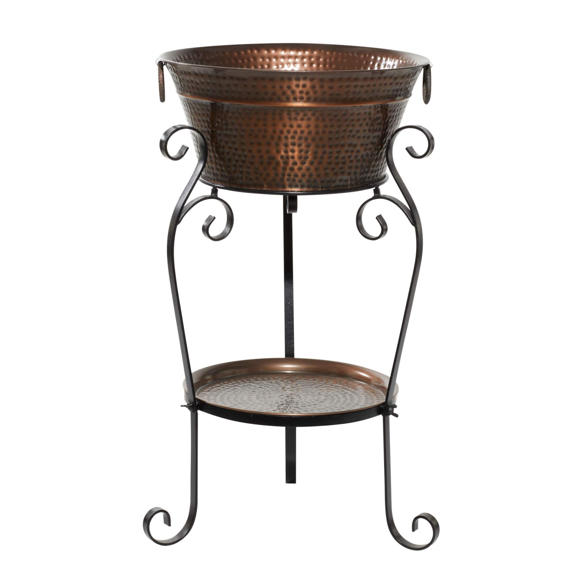35" Copper Metal Rustic Wine Bucket